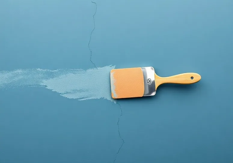 Ponçage et rebouchage des fissures avant mise en peinture